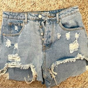 New Distressed Jean Shorts